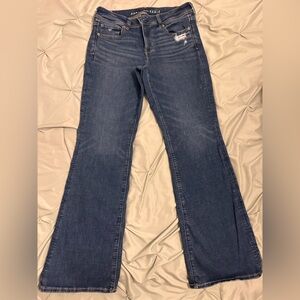 American Eagle Outfitters Dark Blue Straight Leg Jeans